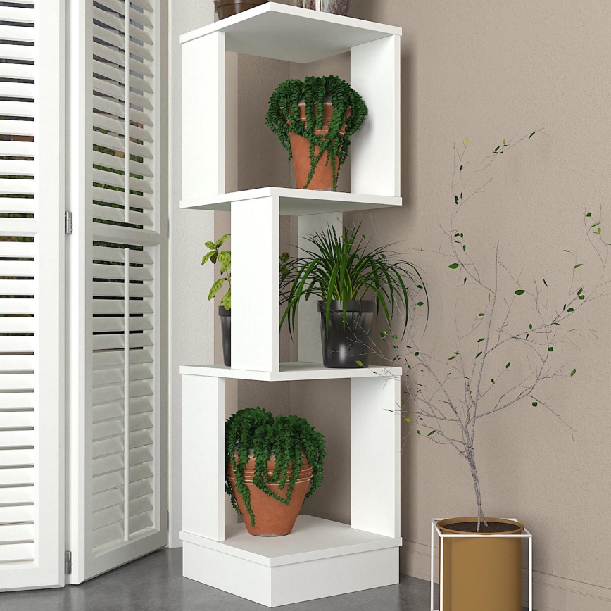 kans roddel zonde Plantenrek LEVANDER 120,4x35 cm wit | Lampenmanie