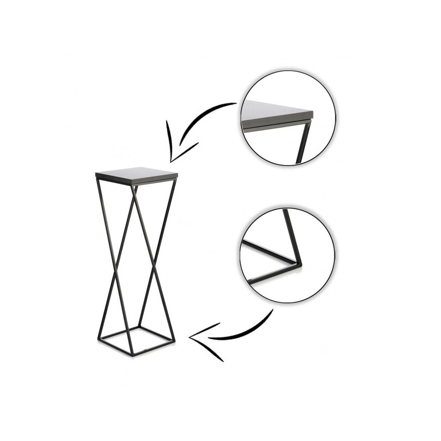 Plantenstandaard LOFT 70x24 cm zwart