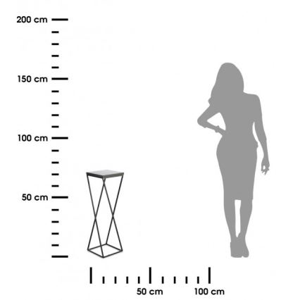 Plantenstandaard LOFT 70x24 cm zwart