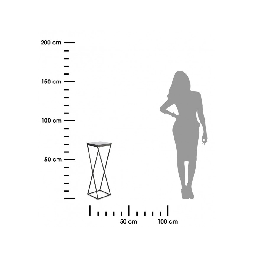 Plantenstandaard LOFT 70x24 cm zwart