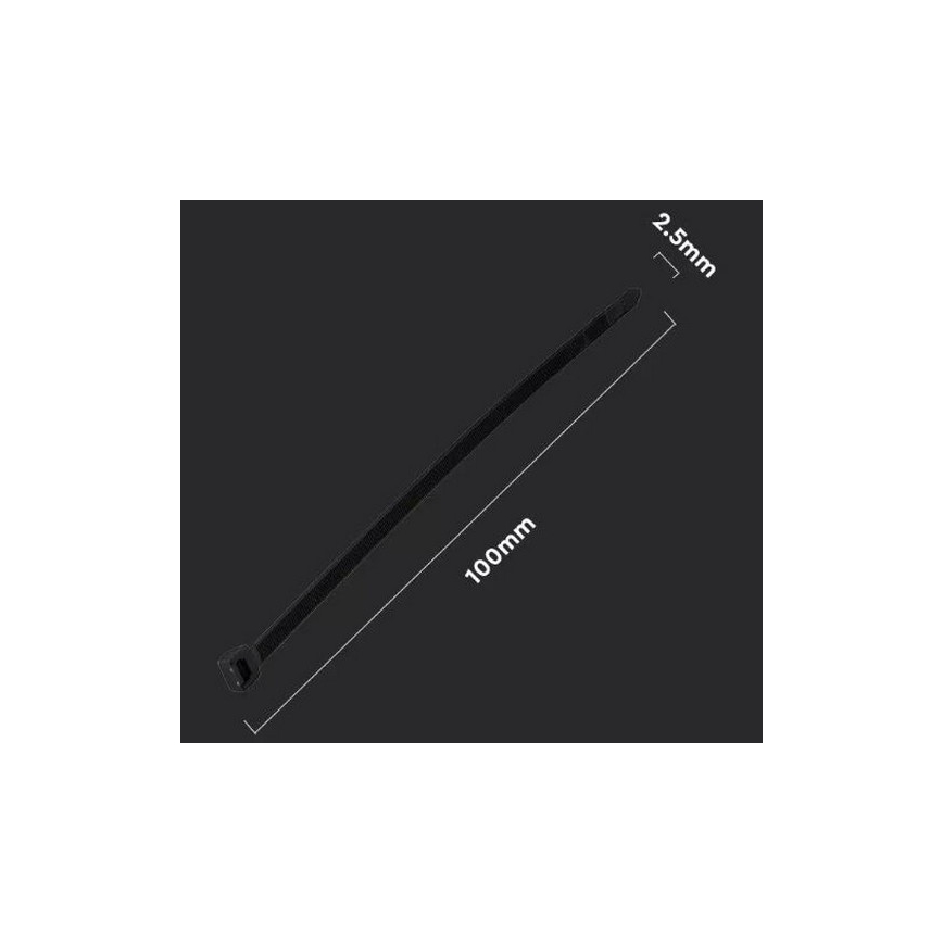 Plastic Banden met Sluiting 2,5x100mm 100pcs zwart