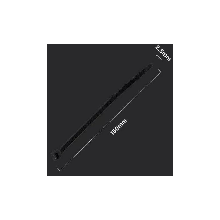 Plastic Banden met Sluiting 2,5x150mm 100pcs zwart