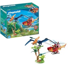 Playmobil -Bouwpakket voor Kinderen helikopter met Pterodactyl 39 stuks