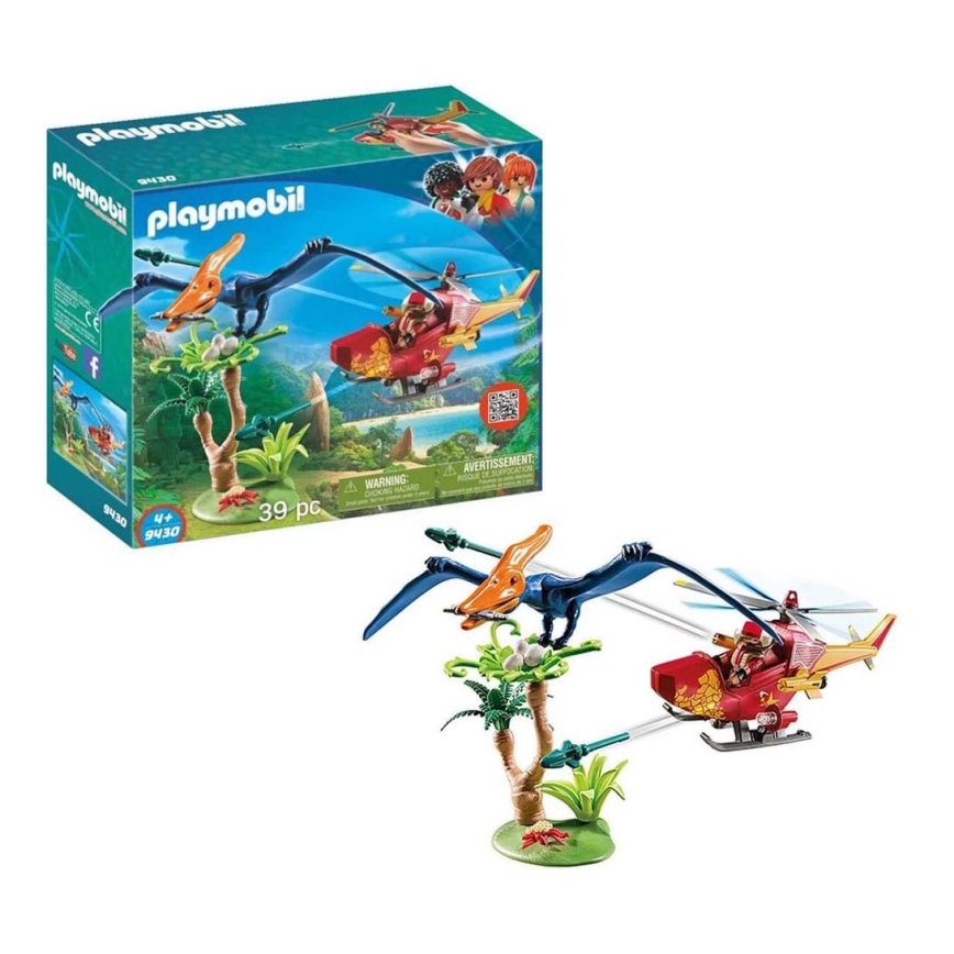 Playmobil -Bouwpakket voor Kinderen helikopter met Pterodactyl 39 stuks