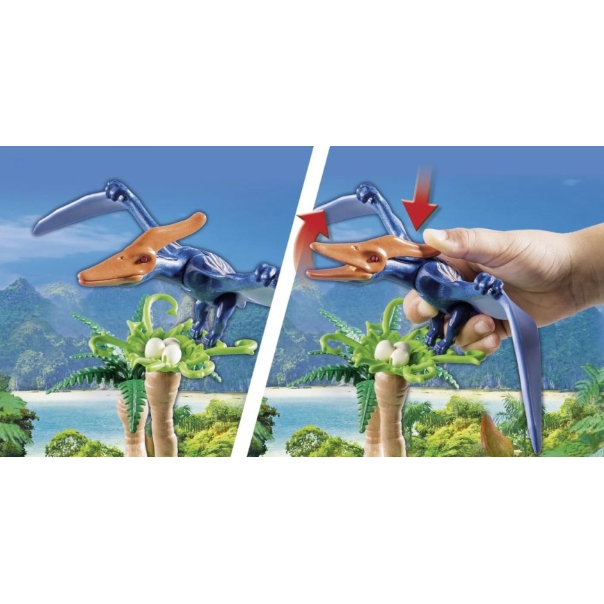 Playmobil -Bouwpakket voor Kinderen helikopter met Pterodactyl 39 stuks