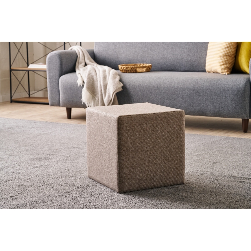 Poef CUBI 40x40 cm bruin