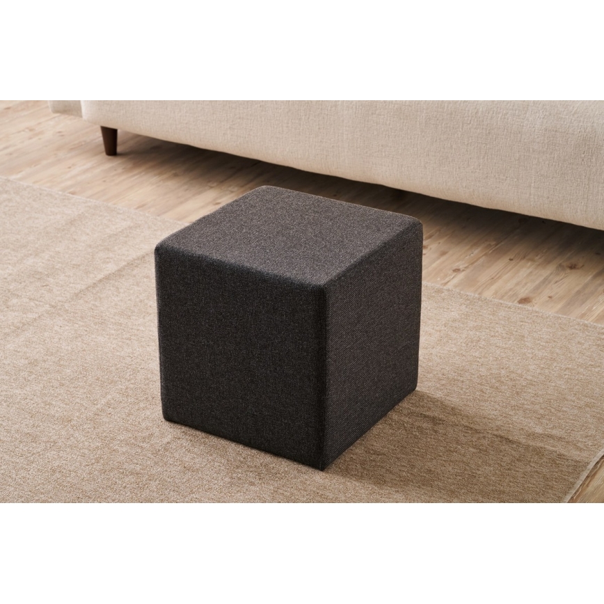 Poef CUBI 40x40 cm donkerbruin