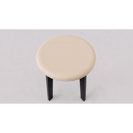 Poef KUBE Ø 36 cm zwart/beige