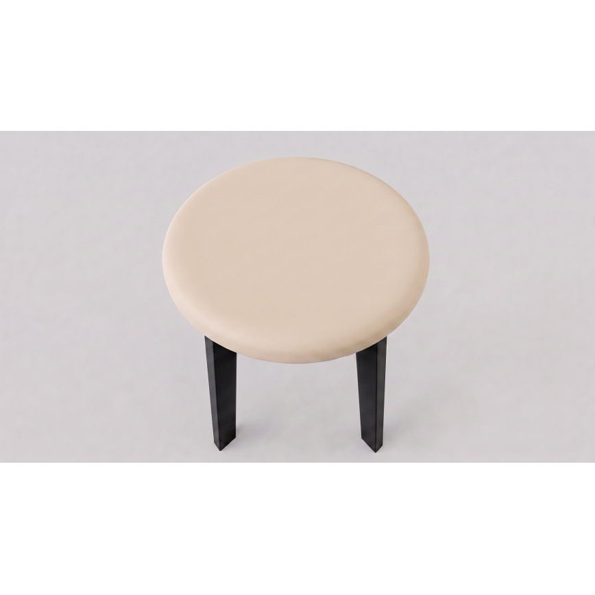 Poef KUBE Ø 36 cm zwart/beige