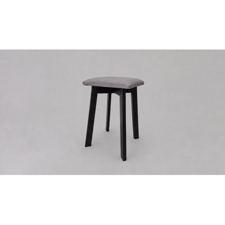 Poef LUBE 36x36 cm zwart/grijs