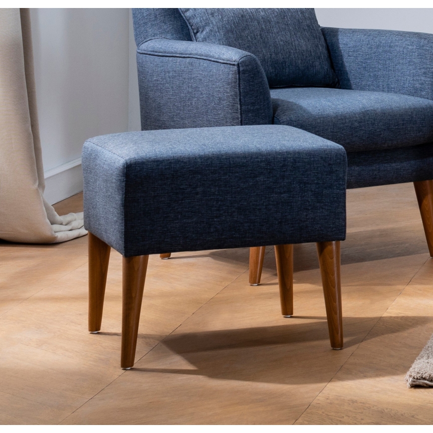 Poef NIMO 46 x 50 cm, blauw