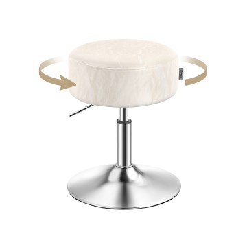 Poef NUBE Ø 38,5 cm, wit
