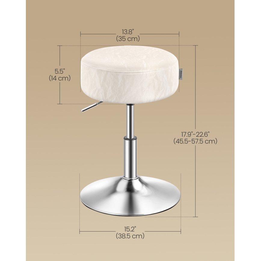 Poef NUBE Ø 38,5 cm, wit