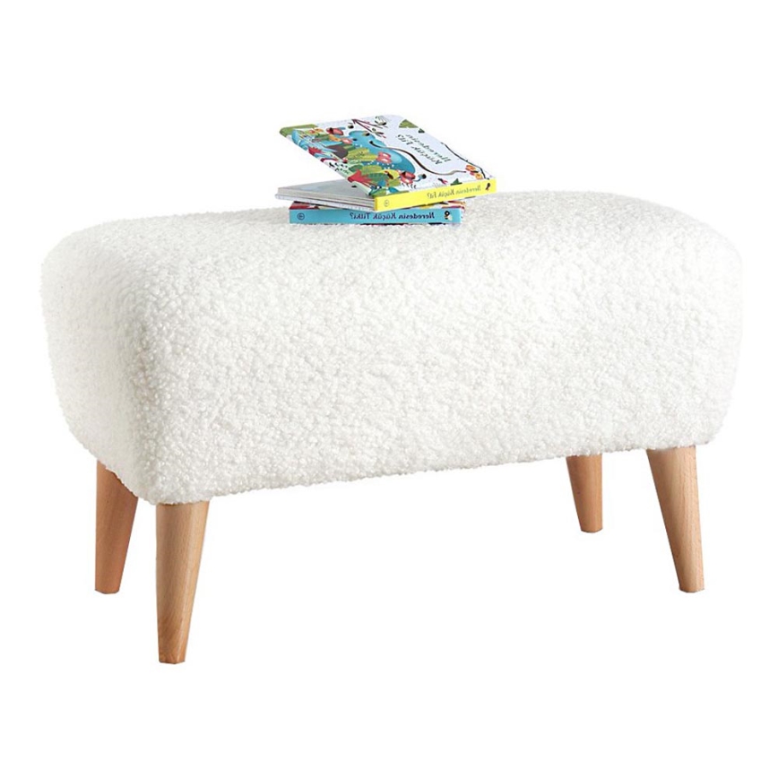 Poef PIXI 32x61 cm wit