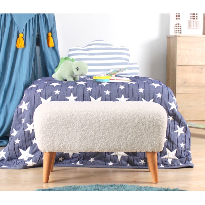 Poef PIXI 32x61 cm wit