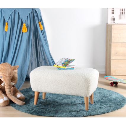 Poef PIXI 32x61 cm wit