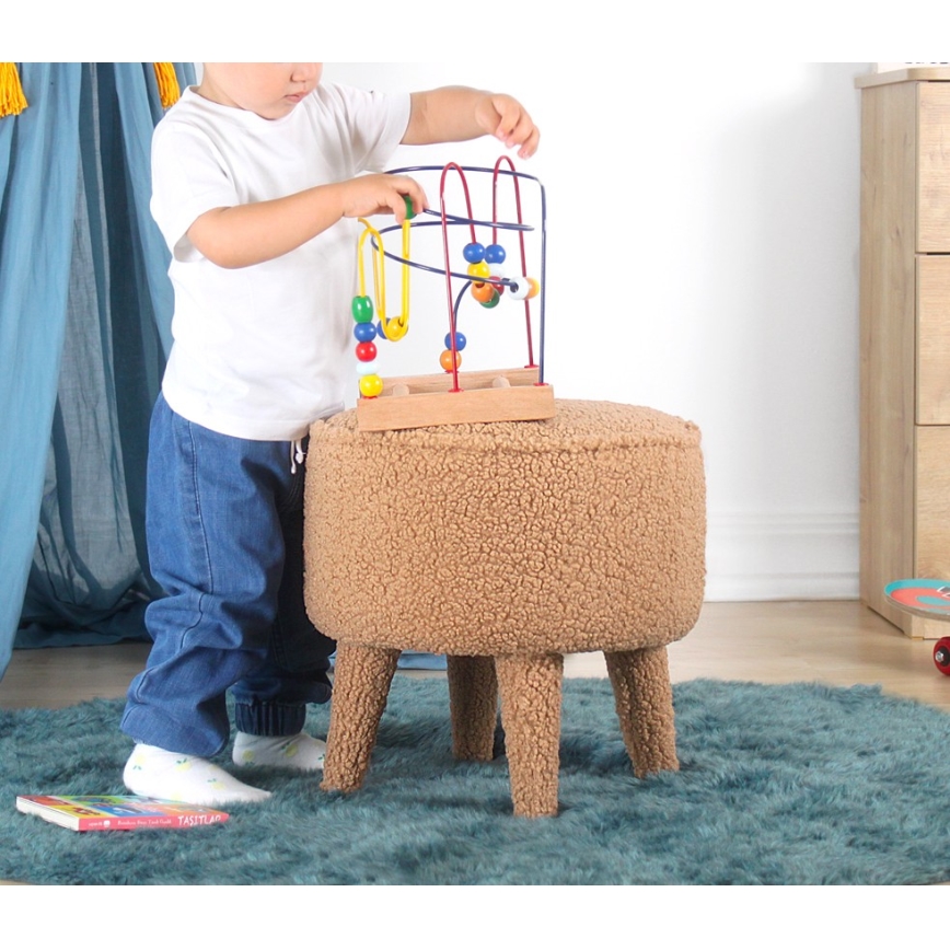 Poef PIXI Ø 38 cm bruin