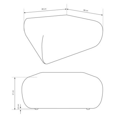 Poef PRATO 88x88 cm beige