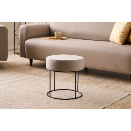 Poef RELO Ø 40 cm beige