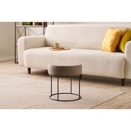 Poef RELO Ø 40 cm bruin