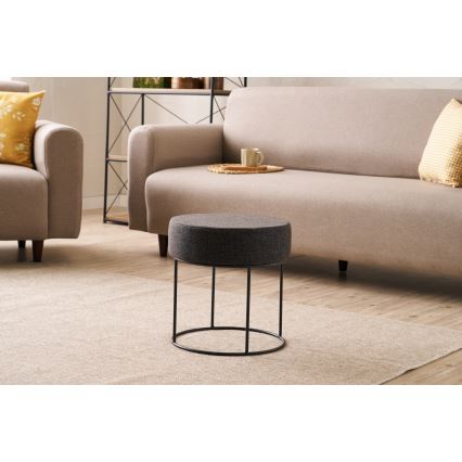 Poef RELO Ø 40 cm donkerbruin