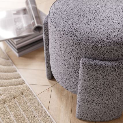 Poef ROCKET Ø 39 cm grijs