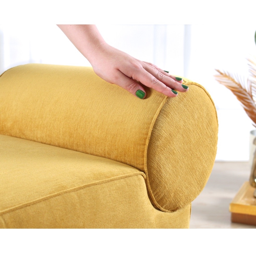 Poef TIKI 47x45 cm geel