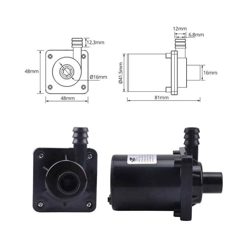 Pomp 6–12 V, 700 l/uur