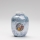 Porselein vaas 12,5x9 cm parelmoer blauw genaden