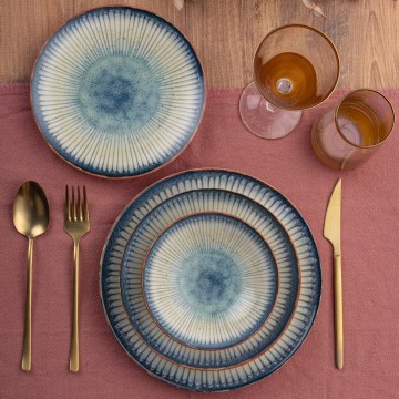 Porseleinen serviesset 24-delig, blauw