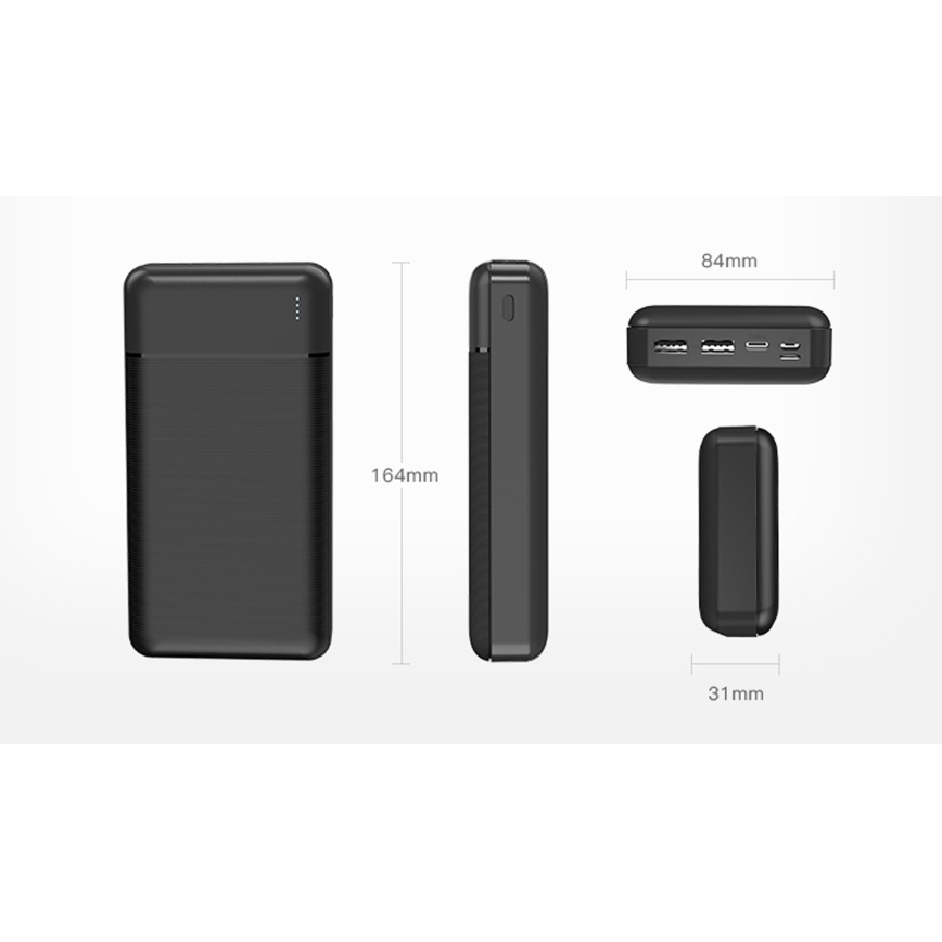 Power Bank 30000 mAh 3,7V zwart