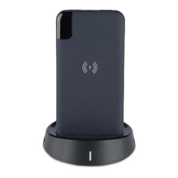 Power Bank 8000mAh/3,7V draadloos oplaadbaar met docking station blauw