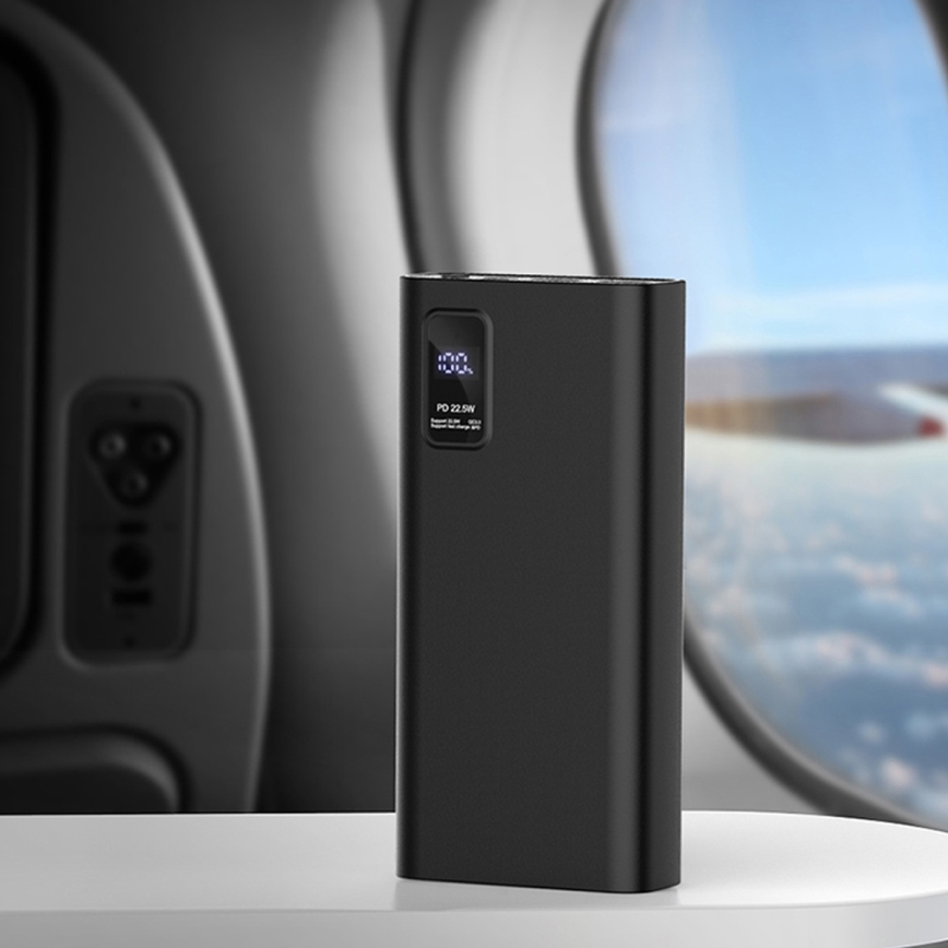Power Bank met LED display Stroom Levering 20000 mAh 3,7V zwart