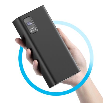 Power Bank met LED display Stroom Levering 20000 mAh 3,7V zwart