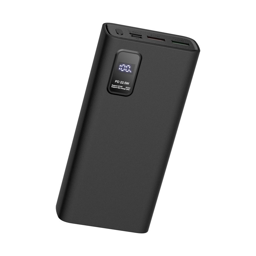 Power Bank met LED display Stroom Levering 20000 mAh 3,7V zwart
