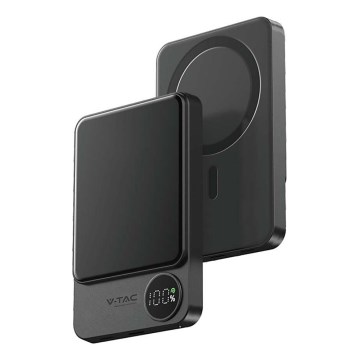 Powerbank met display en draadloos opladen Power Delivery 10000mAh/20W/5V zwart