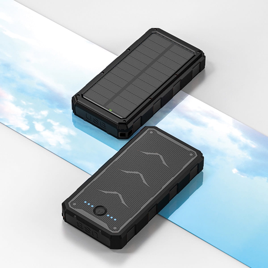 Powerbank met een zaklamp op zonne-energie 20000mAh 3,7V