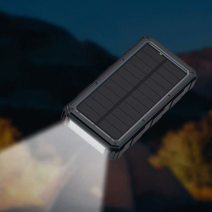 Powerbank met een zaklamp op zonne-energie 20000mAh 3,7V