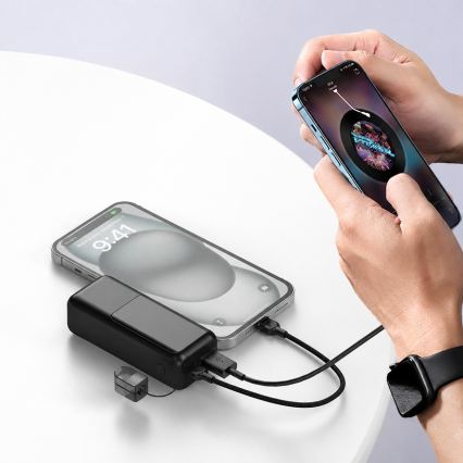 Powerbank met LED-display Power Delivery 10000 mAh 3,7V zwart