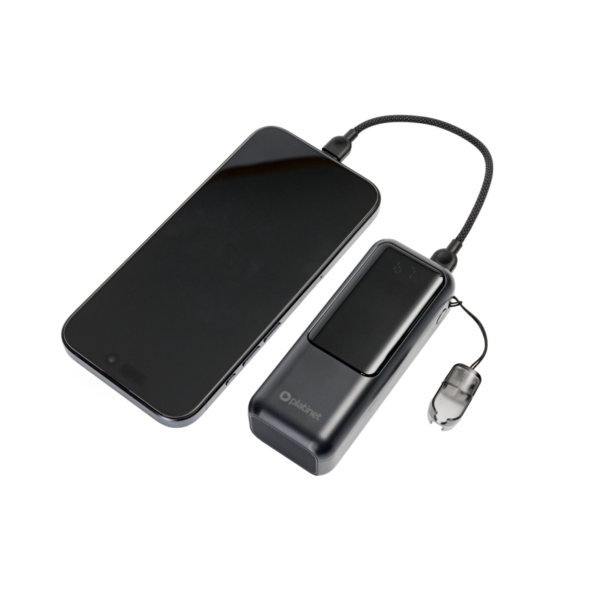Powerbank met LED-display Power Delivery 10000 mAh 3,7V zwart