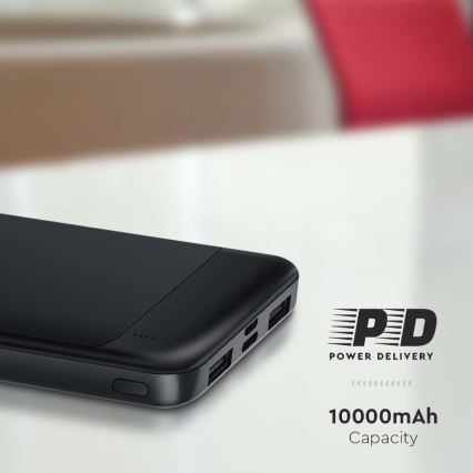 Powerbank Power Delivery 10000mAh/22,5W/5V zwart