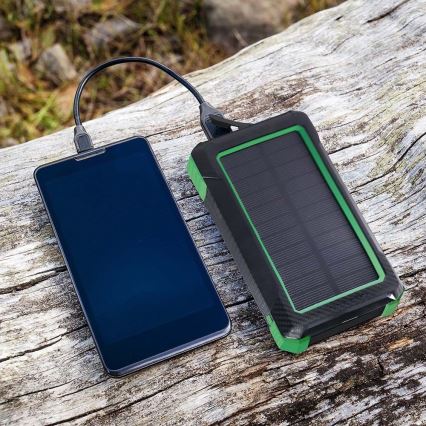 Powerbank zonne-energie Power Delivery 10000mAh/10W/5V zwart