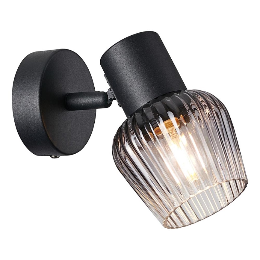 Prezent 14100 - Wandspot OASIS 1xE27/60W/230V zwart/gerookt