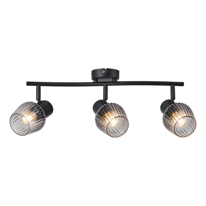 Prezent 14102 - Spot OASIS 3xE27/60W/230V zwart/gerookt