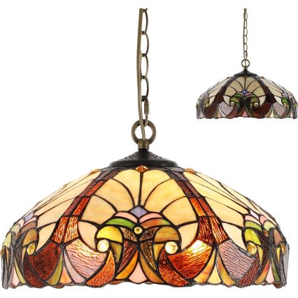 Prezent 1700 - Kroonluchter aan ketting TIFFANY XX 2xE27/60W/230V