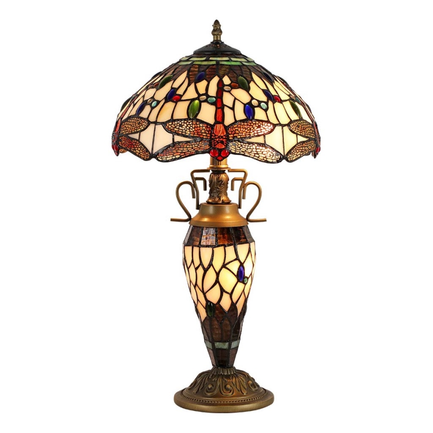 Prezent 1710 - Tafellamp TIFFANY 2xE27/60W + 1xE14/7W/230V