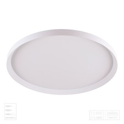 Prezent 17310 - LED-plafondlamp ADRA LED/42W/230V + LED/13W 3000/4000/6000K Ø 48,5 cm wit