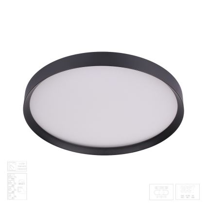 Prezent 17313 - Dimbare LED-plafondlamp MAYSA LED/36W/230V 3000/4000/6000K Ø 39,5 cm zwart