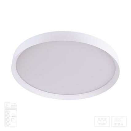 Prezent 17314 - Dimbare LED-plafondlamp MAYSA, 42W/230V, 3000/4000/6000K, Ø 48,5 cm, wit