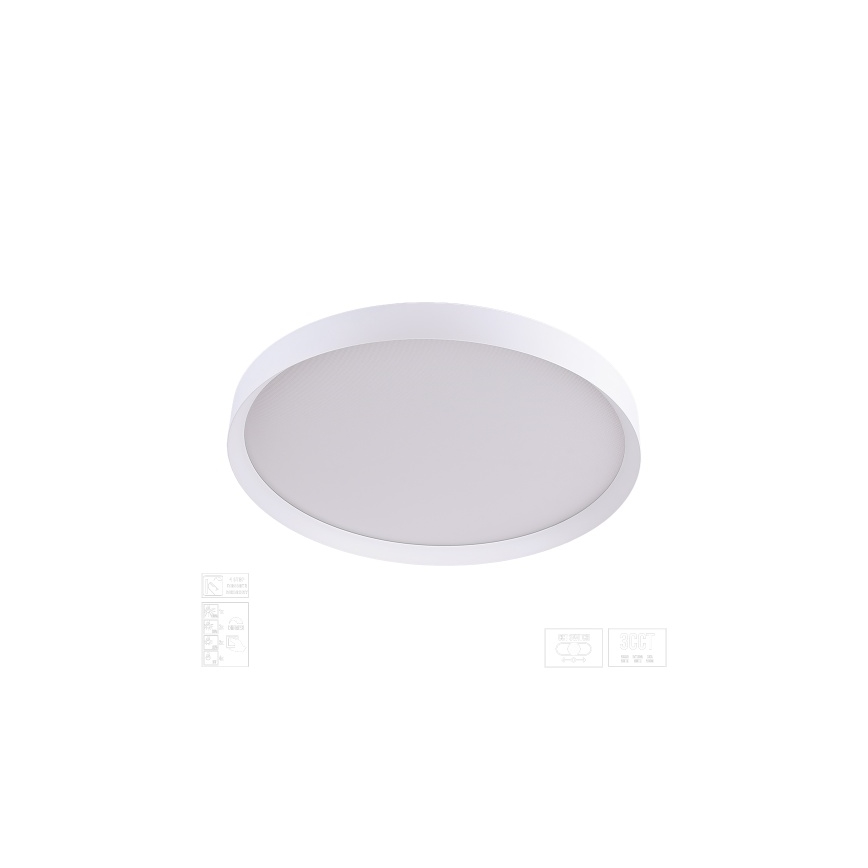 Prezent 17314 - Dimbare LED-plafondlamp MAYSA, 42W/230V, 3000/4000/6000K, Ø 48,5 cm, wit
